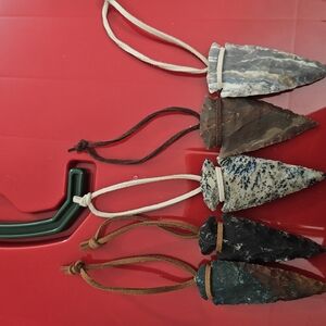 Handcrafted Jasper Arrowhead Ornament